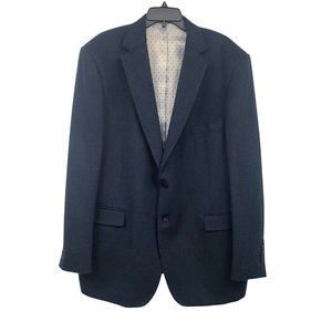 Luciano Natazzi Sport Coat Mens 48L Used Blue Camel Hair Lined